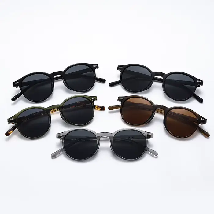 Nouvelles Lunettes de Soleil Rondes Vintage pour Femmes et Hommes