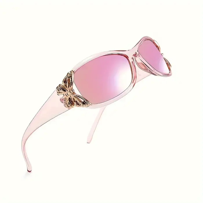 Lunettes de soleil décoratives papillon pour femmes