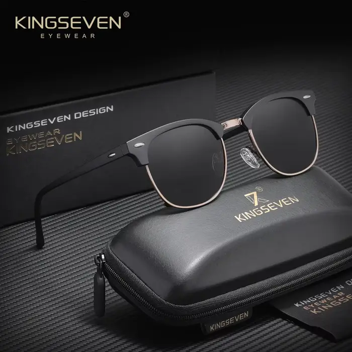 KINGSEVEN luxe casual grand cadre lunettes de soleil femmes crème solaire mode polarisé UV400 lunett