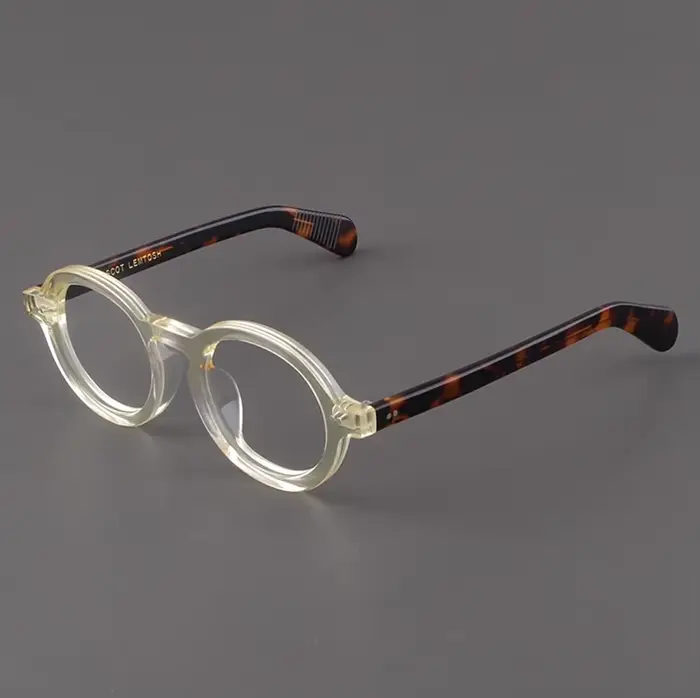 Lunettes optiques à monture ronde en acétate vintage pour hommes et femmes