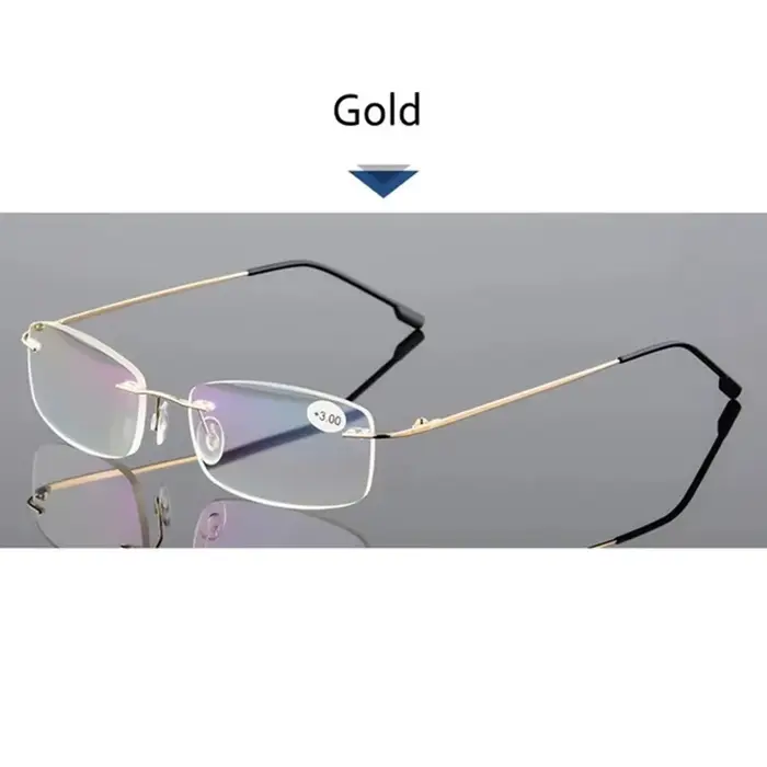 Blocage de la lumière bleue Vintage carré sans cadre lunettes cadre hommes femmes ultraléger lecture