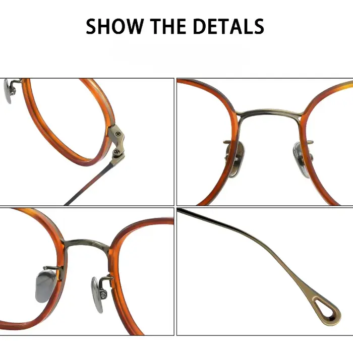 Monture de lunettes vintage carrée en acétate et titane, nouvelle collection pour hommes et femmes, lunettes de vue rétro de créateur, monture tendance pour petits visages, style japonais