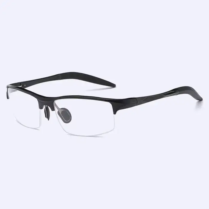 Monture de lunettes optiques demi-jante pour hommes, lunettes pour contrevenants, lunettes pour homm