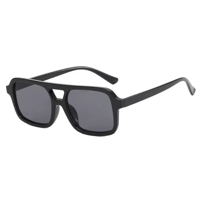 Lunettes de soleil carrées à Double pont pour myopie, verres de Prescription pour myopie, pour homme