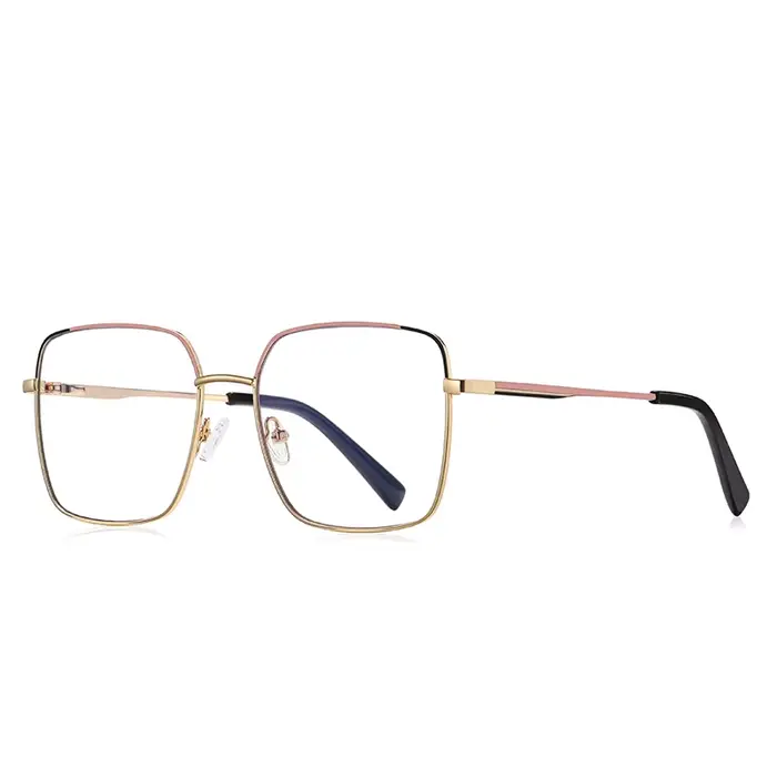 JMISUS mode femmes lunettes multifocales progressives cadre métallique carré avec lentilles photochr