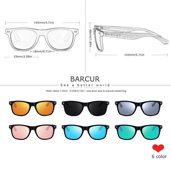 Lunettes de soleil polarisées en bois de zèbre