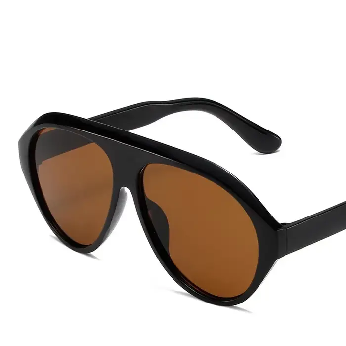 Mode pilote surdimensionné lunettes de soleil lunettes femmes marque de luxe concepteur lunettes de 