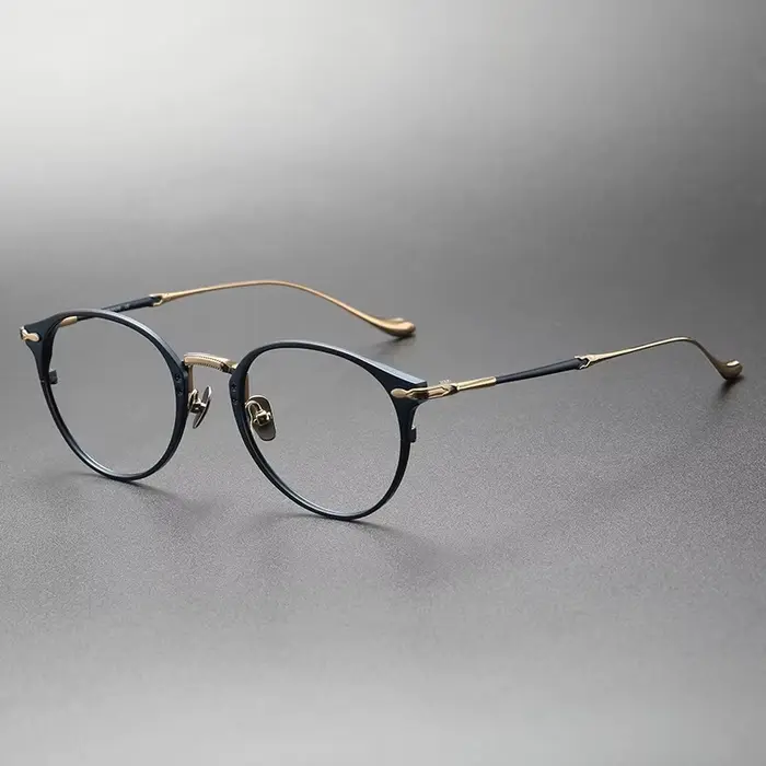 Montures de lunettes de marque de luxe en titane et acétate, lunettes rétro ovales vintage pour homm
