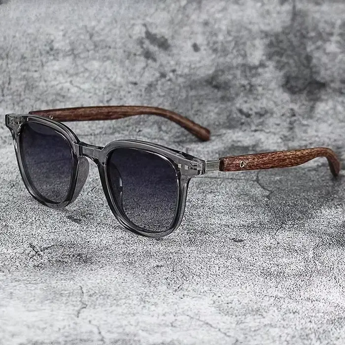 Lunettes de soleil rétro en bois pour hommes et femmes, lunettes de soleil polarisées Mars, lunettes