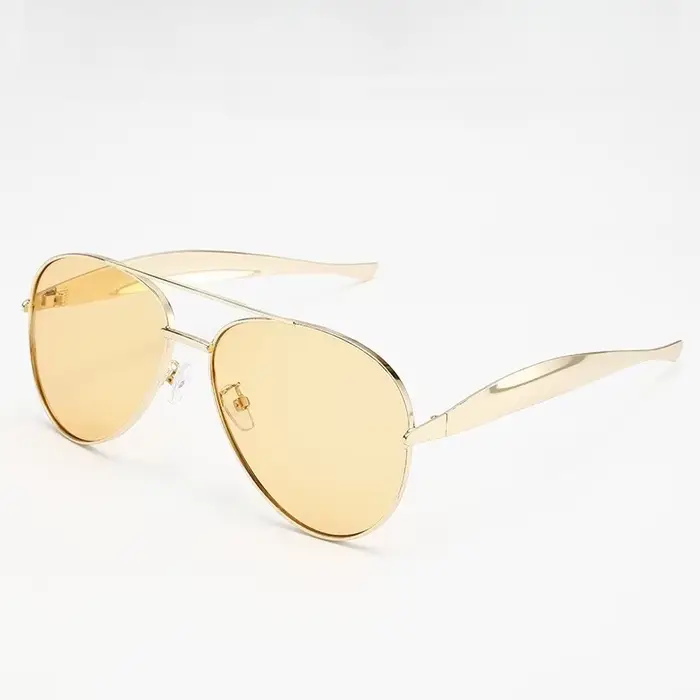 Lunettes de mode à monture large en métal, lunettes de type Toad, lunettes de mode rétro haut de gam
