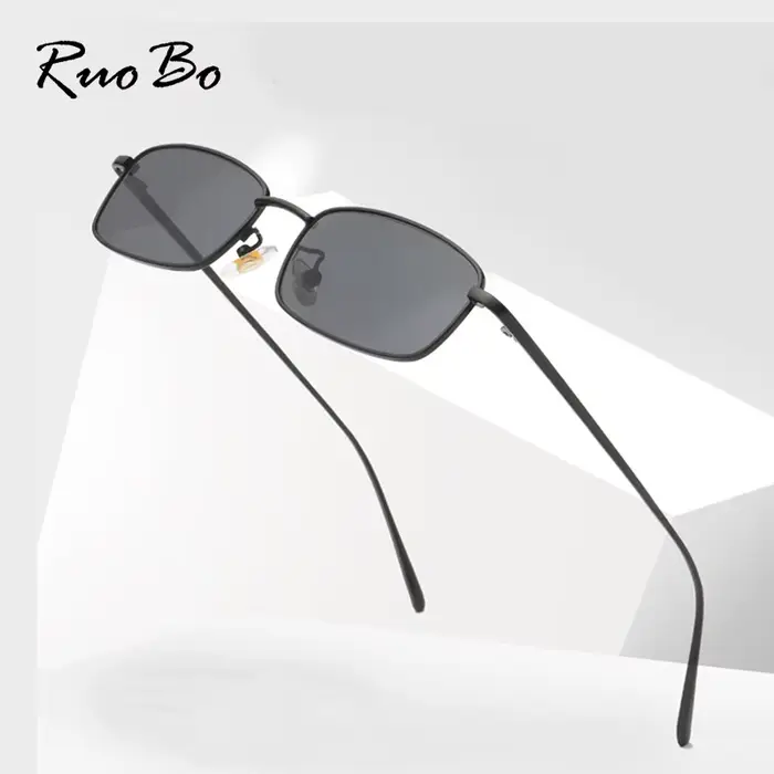 RUOBO mode coloré mercure lentille lunettes De soleil pour hommes femmes petit métal