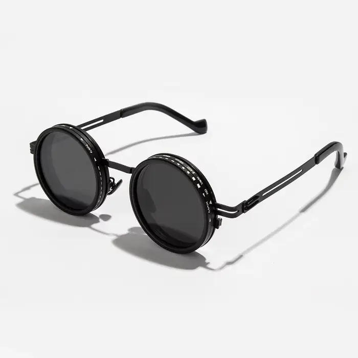 2025 mode nouveau unisexe fait à la main ND9 niveau lunettes de soleil filtre rotatif en continu rét