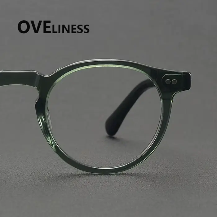 Lunettes rondes en acétate vintage pour hommes et femmes