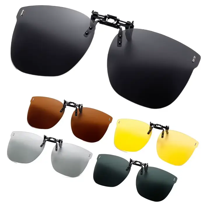 Lunettes de soleil à clipser de forme carrée