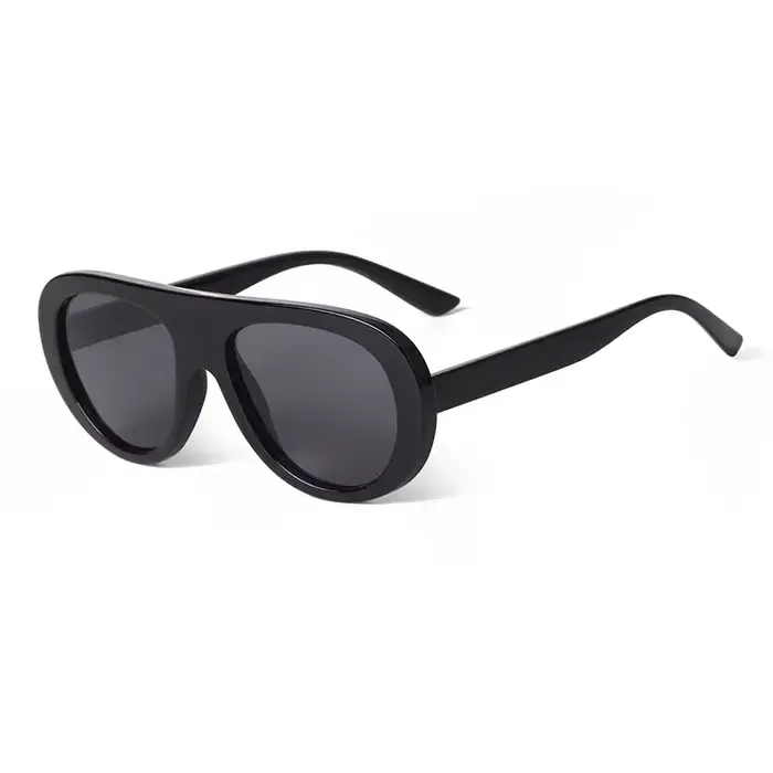 LAURINNY mode pilote surdimensionné lunettes De soleil femmes 2025 marque Design bleu lentille tortu