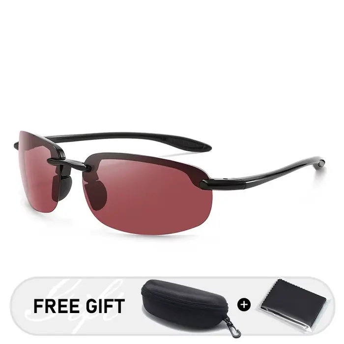 Lunettes de soleil Polaroid vintage pour hommes et femmes, lunettes de soleil sport sans monture, mo