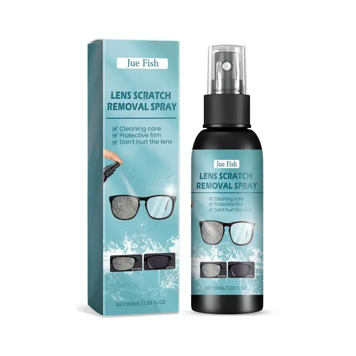 Spray nettoyant pour verres pour les yeux 2 en 1, 100ml, dissolvant de rayures et de lentilles, pour