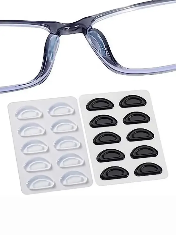 5 paires de coussinets de nez antidérapants pour lunettes, coussinets de nez adhésifs en silicone so