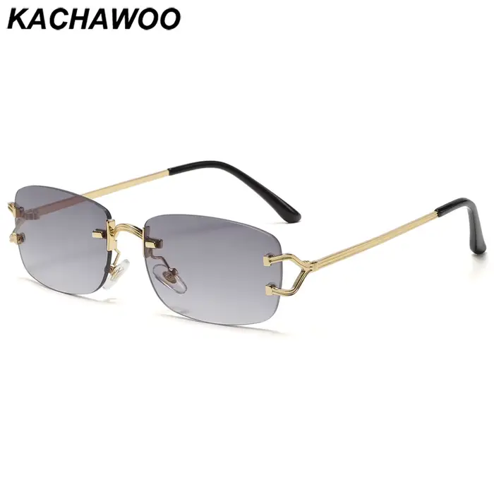 Kachawoo – lunettes de soleil carrées sans monture pour hommes