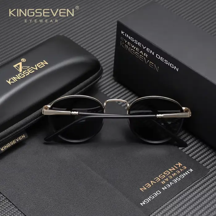 KINGSEVEN – lunettes de soleil polarisées UV400, monture ronde, style Vintage, pour hommes et femmes