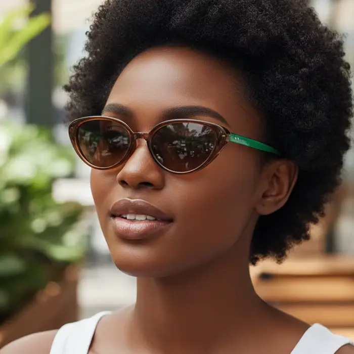 Lunettes de soleil rouge bordeaux pour femmes