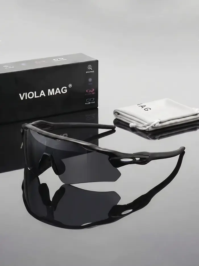 Lunettes de soleil demi-cerclées intégrées VIOLA MAG, unisexe avec film coloré pour le quotidien et 