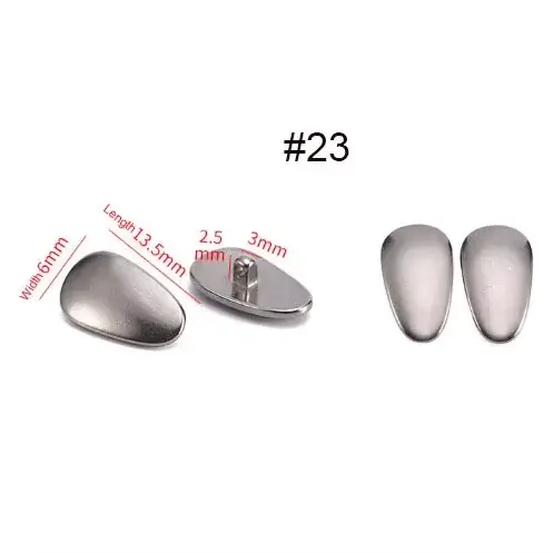 10 paires (20 pièces) plaquettes nasales antidérapantes en titane pour lunettes de soleil lunettes e