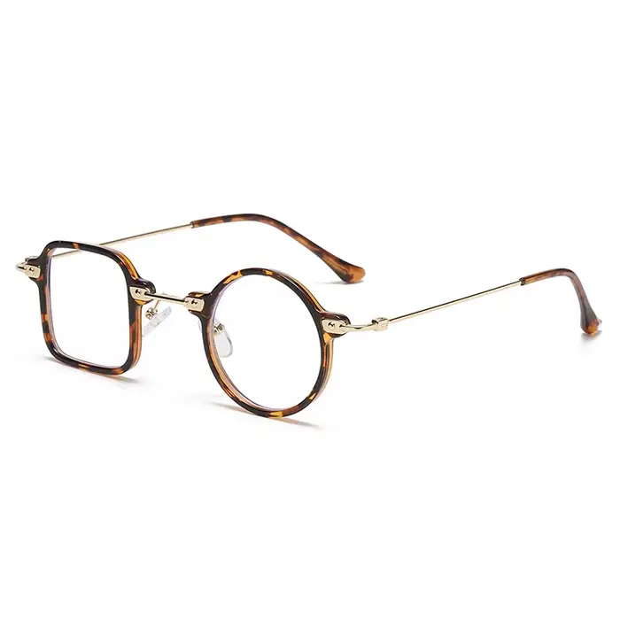 Vintage asymétrique Galsses cadre femmes hommes carré rond lunettes de soleil TR90 myopie optique lu