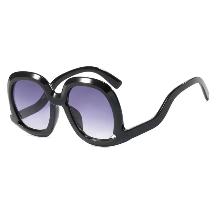 DOHOHDO – lunettes de soleil rondes irrégulières pour femmes et hommes, style vintage, de créateur, 