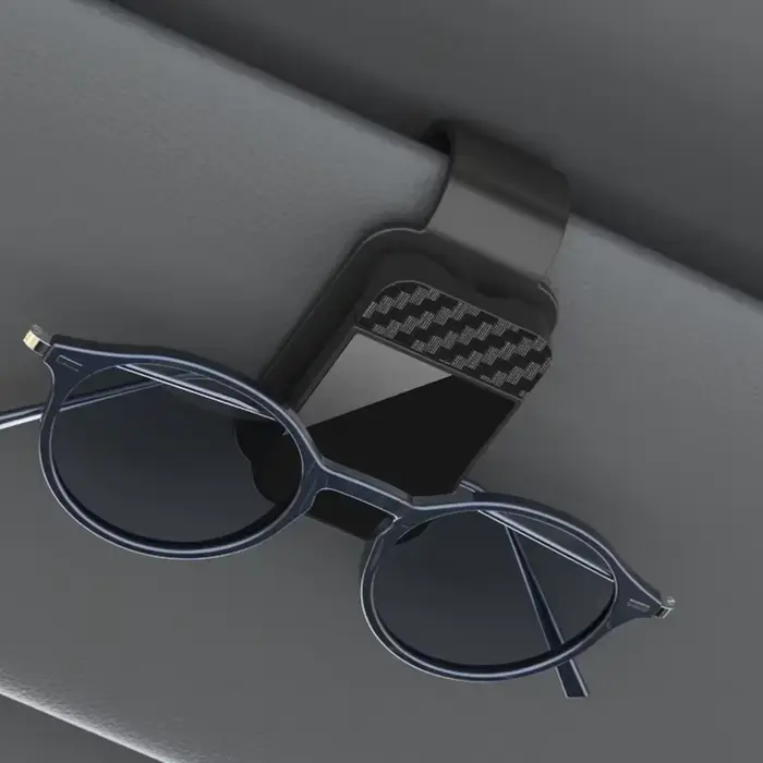 Support de lunettes à clipser sur pare-soleil de voiture, matériau ABS durable, clip de rangement po