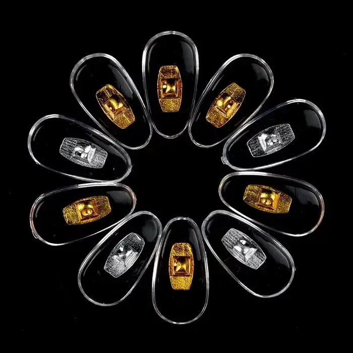 10 paires de coussinets de nez en silicone à visser, avec noyau en PVC et aluminium, pour lunettes, 