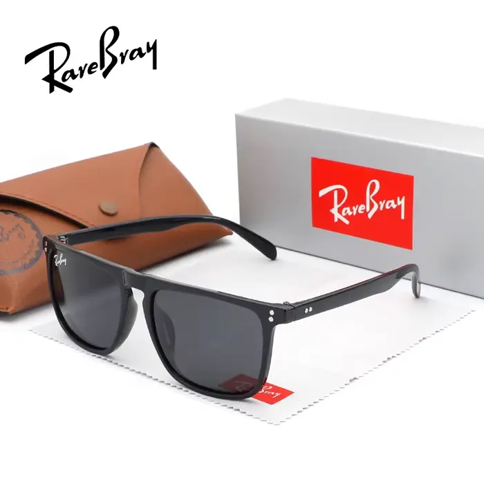 Lunettes de soleil carrées vintage de marque RareBray pour hommes et femmes, de luxe, pour la condui
