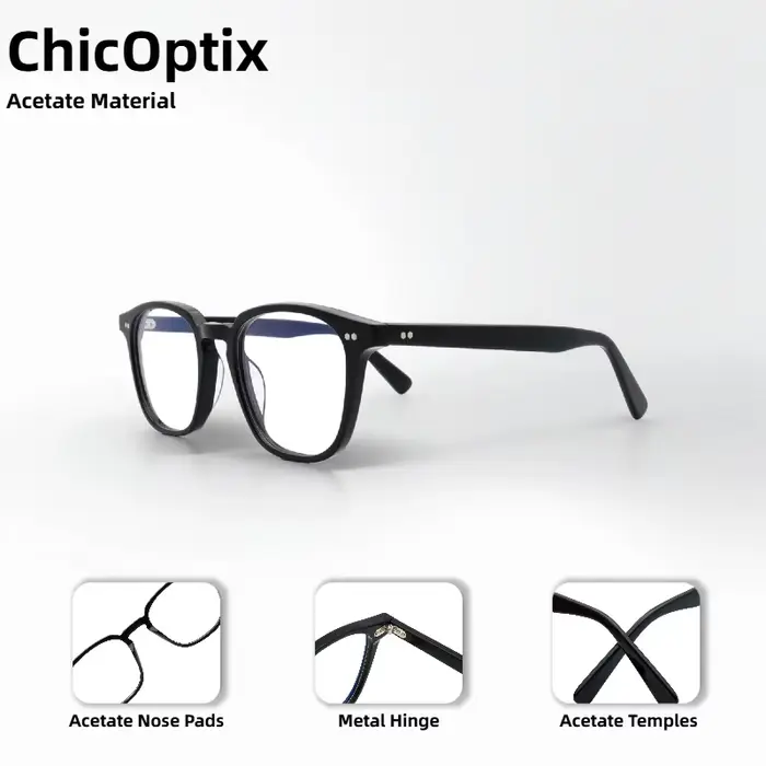 Faux lunettes à lentille transparente