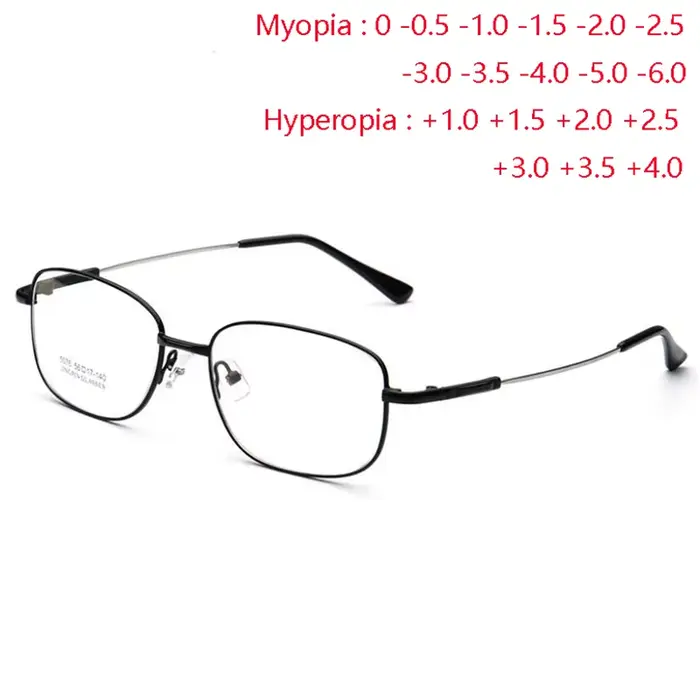 Lunettes myopes carrées anti-rayons bleus pour hommes