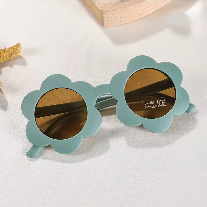 Nouveau soleil fleur enfants lunettes de soleil UV400 pour garçon filles enfant en bas âge belle béb