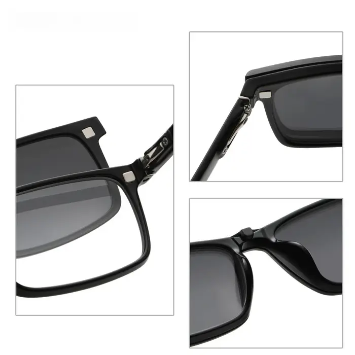 YIMARUILI mode TR90 magnétique polarisé lunettes à clipser pour femmes rétro carré optique Prescript
