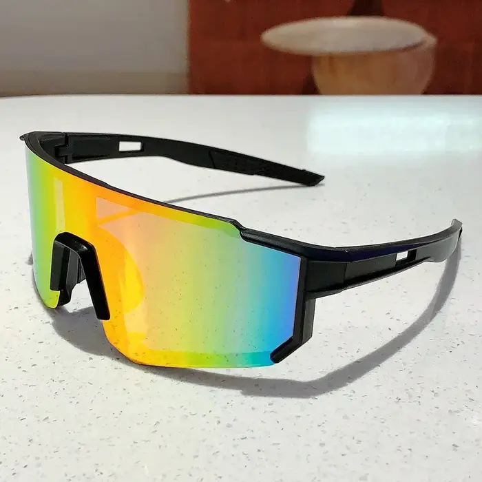 Nouvelles lunettes de sport à grande monture pour hommes, lunettes de soleil de cyclisme d'extérieur
