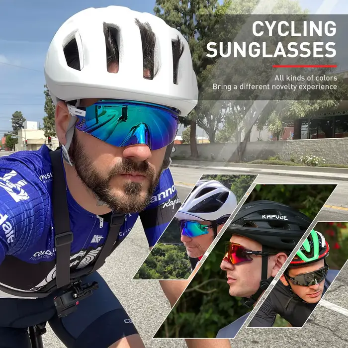 Kapvoe – lunettes de soleil pour vélo de route et vtt, Protection UV400, lunettes de cyclisme pour h