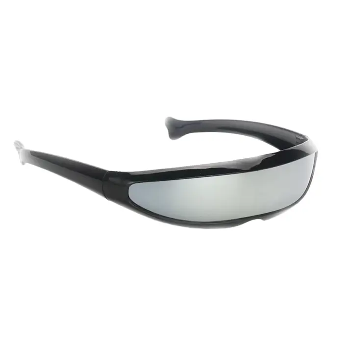 Nouveauté lunettes de soleil miroir futuristes lunettes extraterrestres accessoires de déguisement d