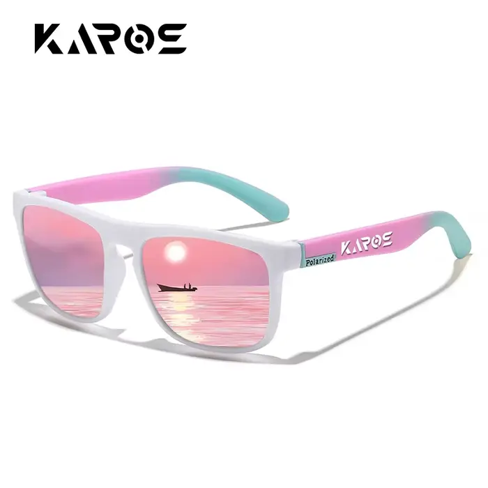 KAROS lunettes de soleil hommes/femmes polarisées carré miroir marque Design luxe UV400 parasol unis