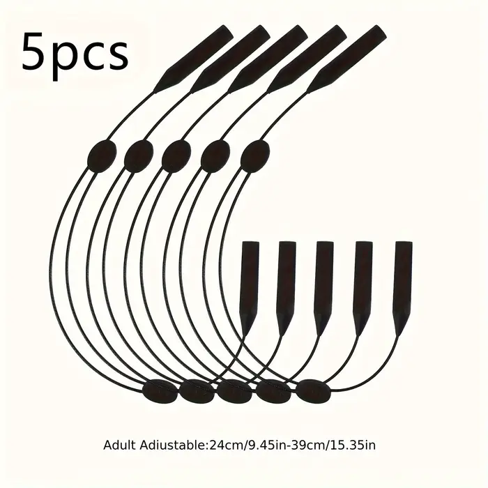 Sangle réglable pour lunettes de sport, 5 pièces, corde de suspension antidérapante pour un ajusteme