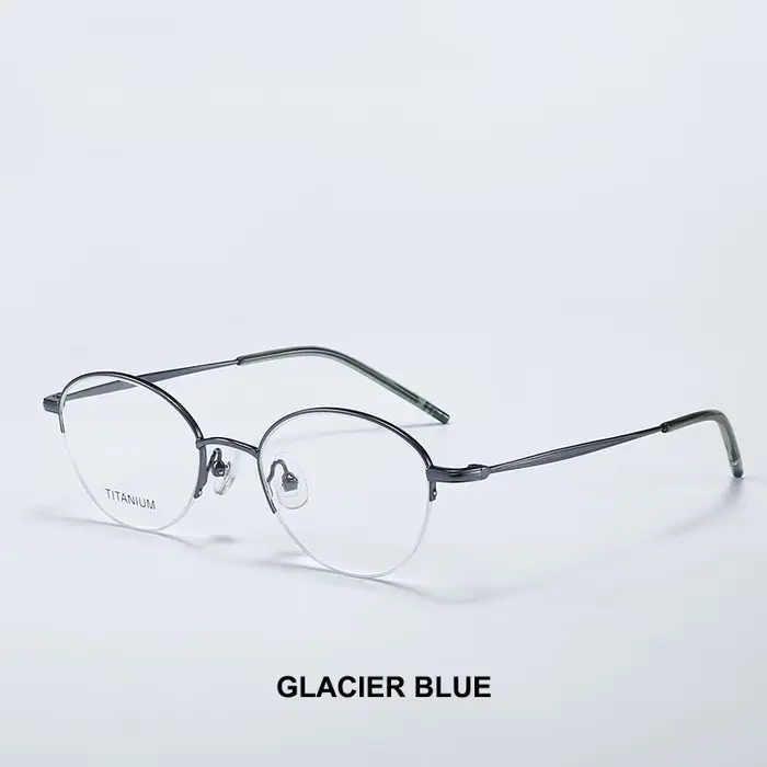 Monture de lunettes en titane ultra-légère, rétro, forme ronde, littéraire et chic, à la mode, pour 