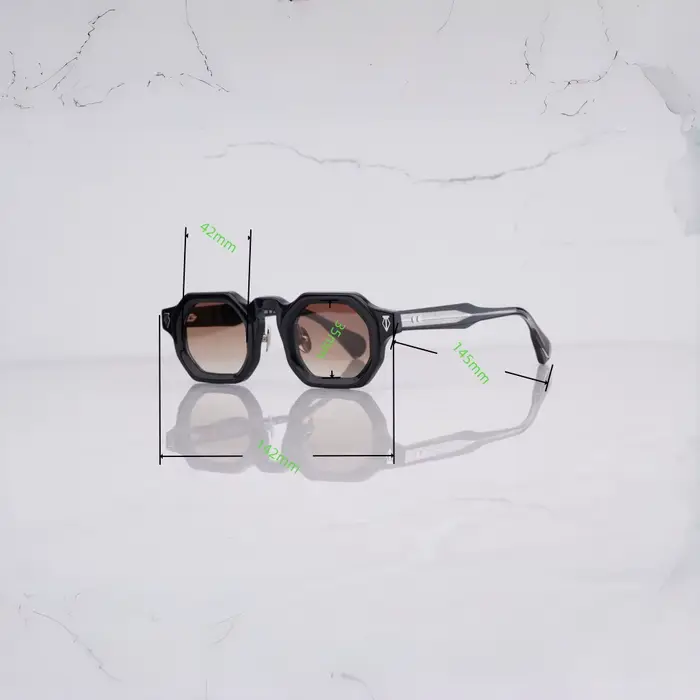 Lunettes de soleil LTEN-RI, monture en acétate solide, inspiration cage à oiseaux, design unique, te