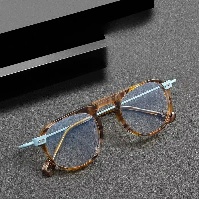 Lunettes de myopie ovales en acétate pour hommes