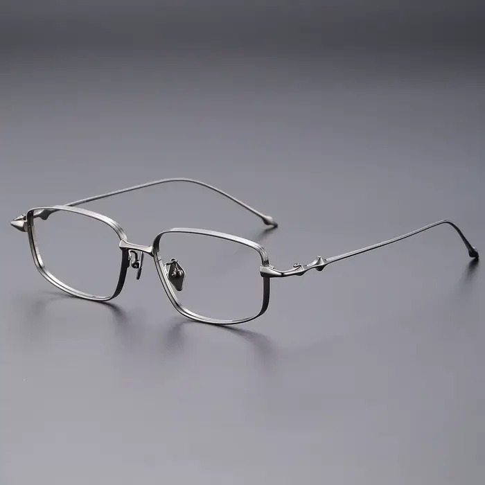 FIRADA nouvelle mode lunettes confortables rétro carré titane lunettes optique Prescription lunettes