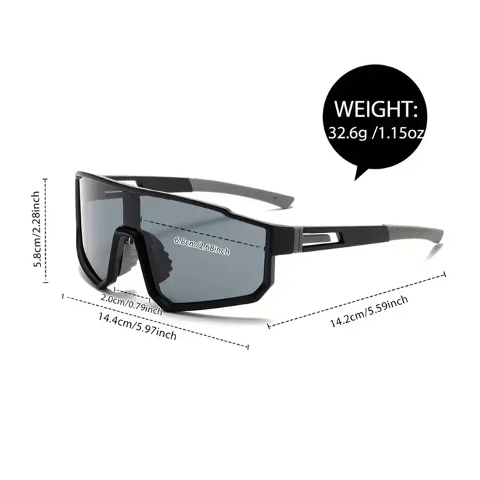 Lunettes de cyclisme surdimensionnées pour hommes, vélo, coupe-vent, revêtement coloré, lunettes de 