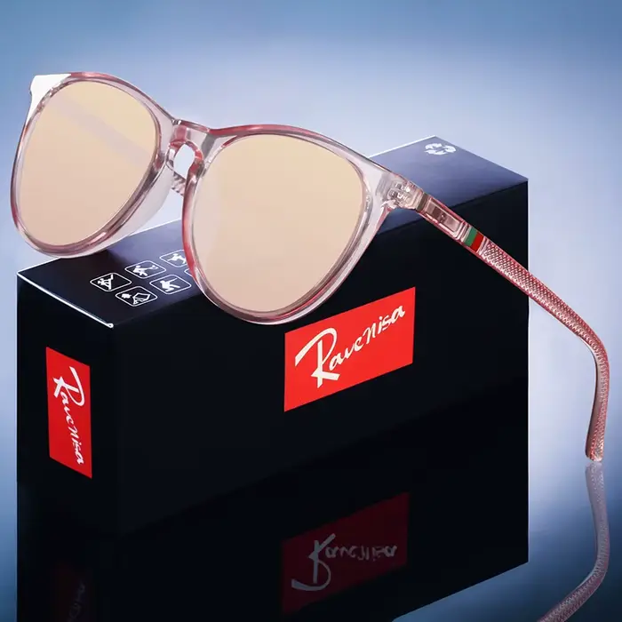 Lunettes de soleil polarisées tendance pour femmes, monture Design de marque rose, UV400