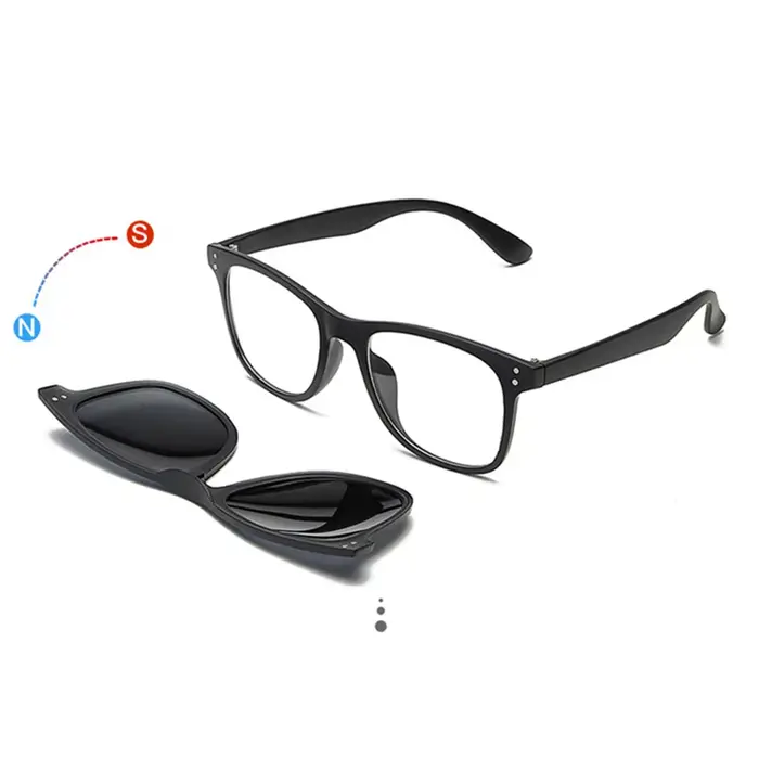 Lunettes de soleil polarisées à clip magnétique pour hommes et femmes, 6 en 1, TR90, contrevenants o