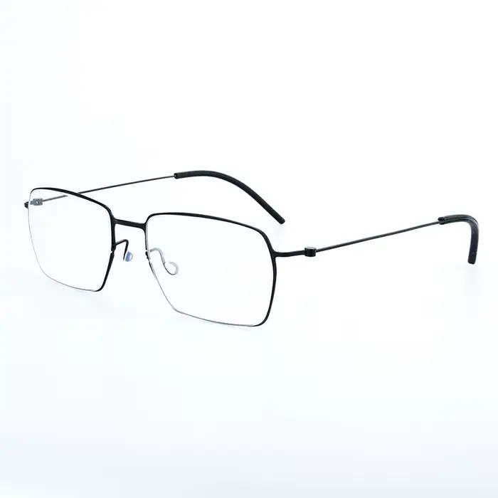 Lunettes en titane pour hommes et femmes, monture carrée ultralégère sans vis, de haute qualité, mar