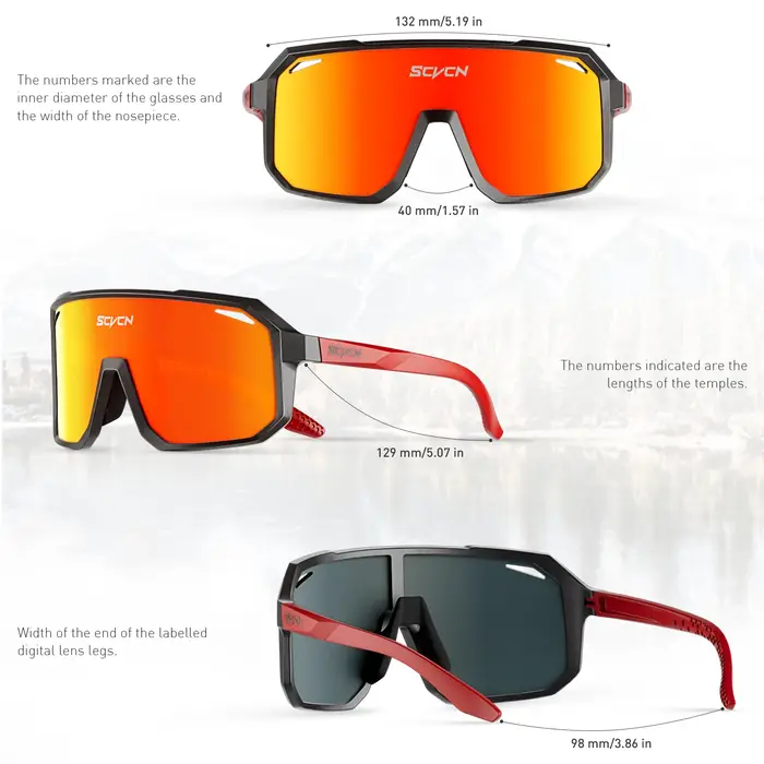 SCVCN lunettes de cyclisme photochromiques lunettes de soleil de cyclisme hommes UV400 lunettes sport vtt lunettes de plein air lunettes de vélo femmes lunettes de soleil